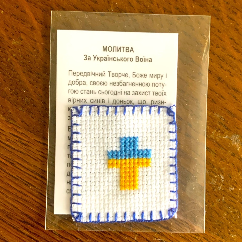 FOR CHARITY $1-$99 Hand-sewn Amulets & Prayer Cards for Ukrainian Soldiers